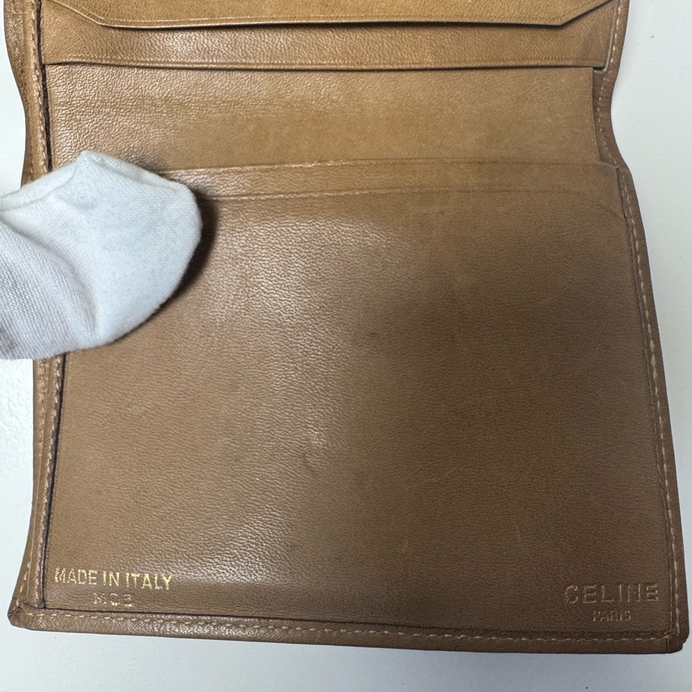 Celine Tan Monogram Patterned Wallet - Picture 11 of 14